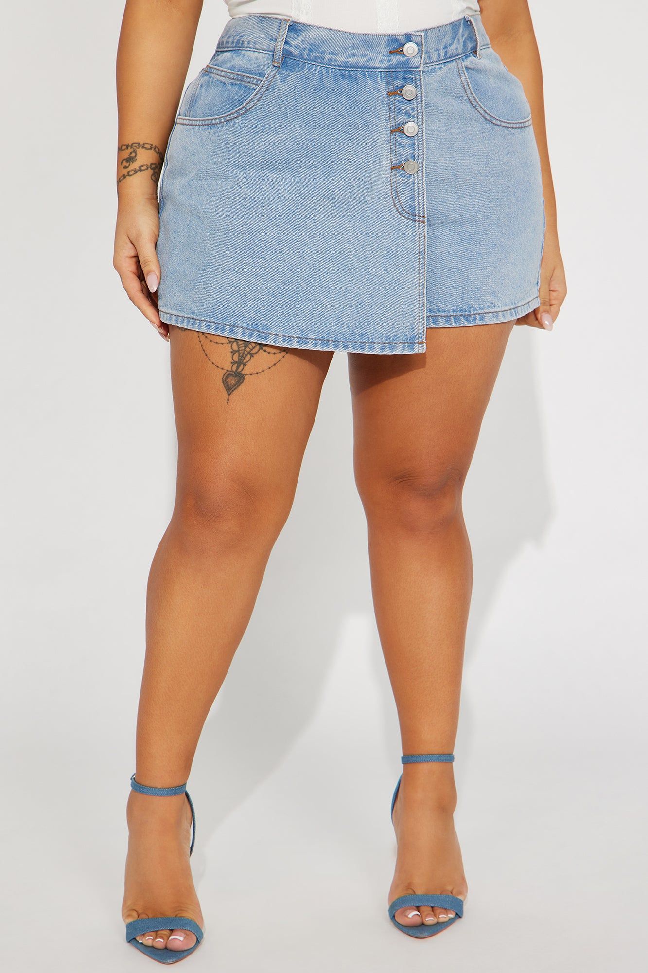 Willa Denim Skort - Light Wash sold by Fashion Nova product image thumbnail 5