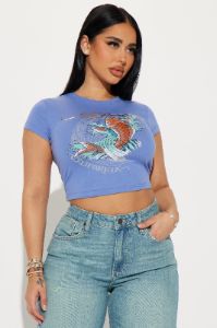 Ed Hardy Cali Koi Tee - Blue sold by Fashion Nova
