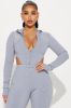 Alana Snatched Jumpsuit - Slate Grey sold by Fashion Nova