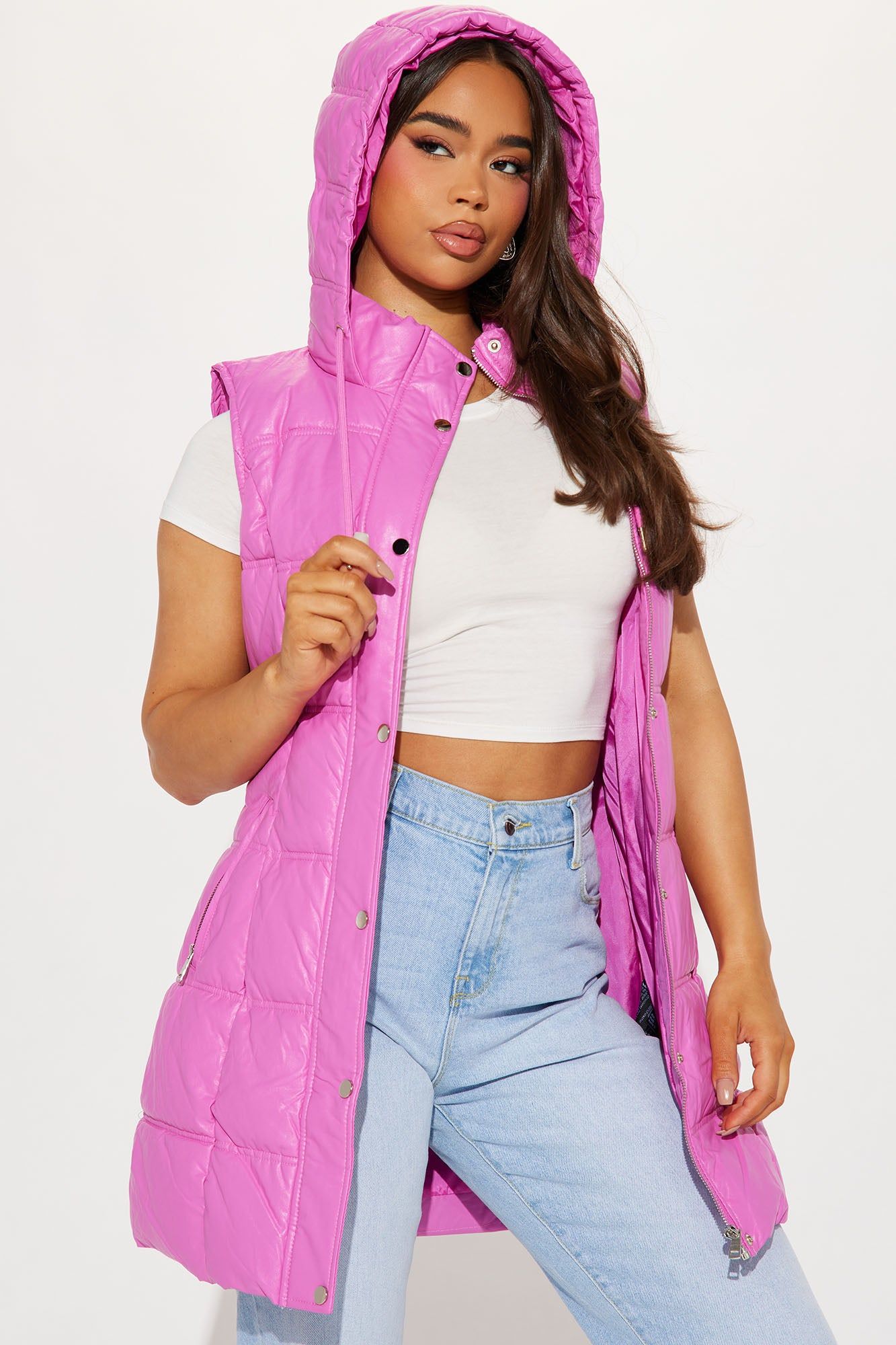 Street Style Puffer Vest - Pink sold by Fashion Nova product image thumbnail 2