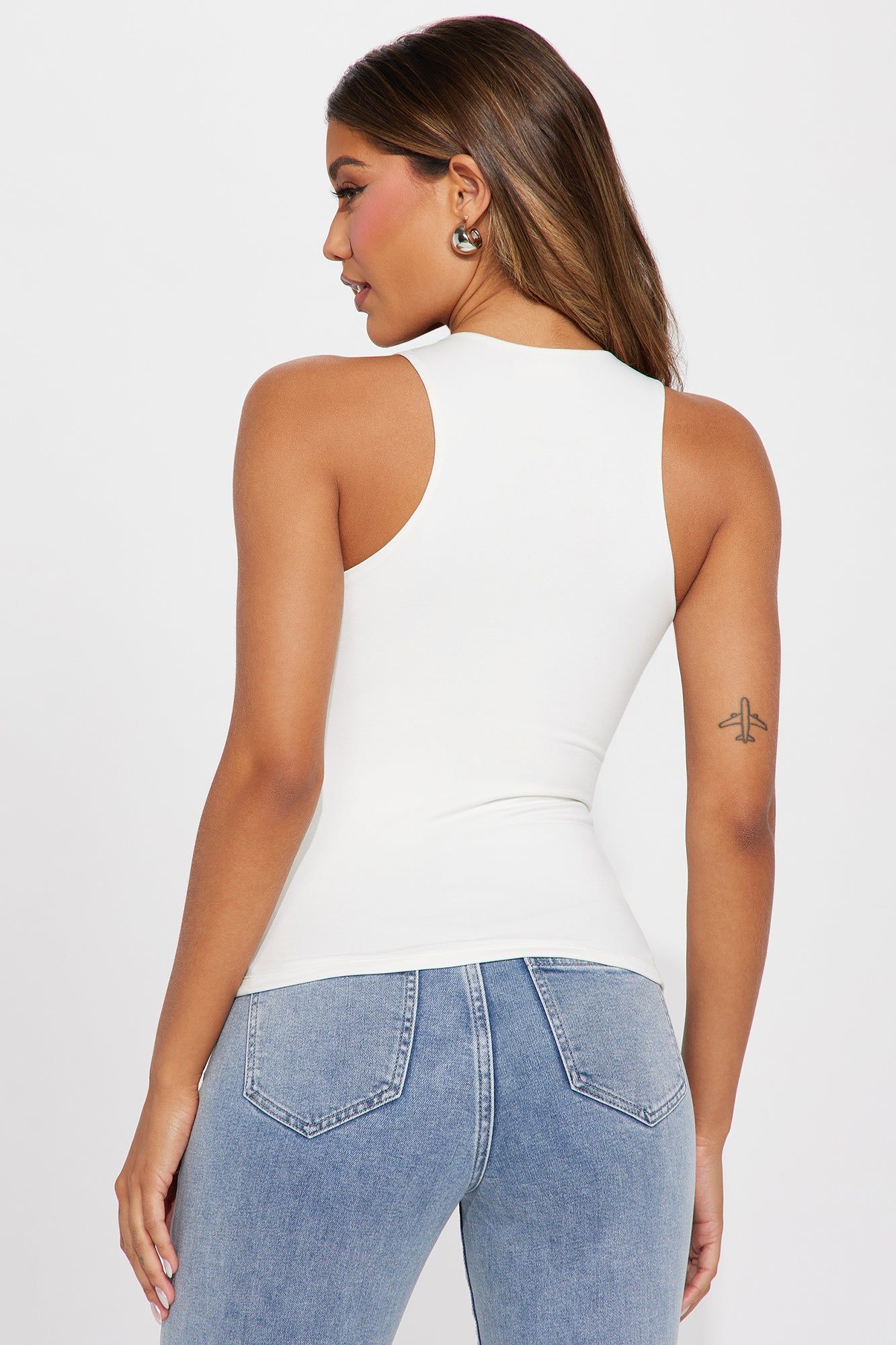 Alexa Double Layered Tank Top - White sold by Fashion Nova product image thumbnail 3