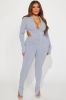 Alana Snatched Jumpsuit - Slate Grey sold by Fashion Nova