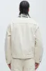 Benson Distressed Trucker Jacket - Cream sold by Fashion Nova