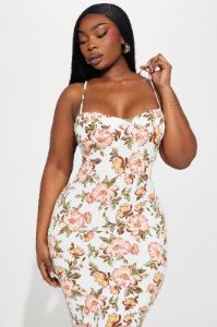 Angela Floral Mini Dress 11- Off White sold by Fashion Nova