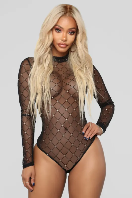 The After Hours Bodysuit - Black sold by Fashion Nova