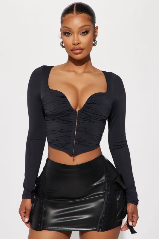 Gianna Corset Top - Black sold by Fashion Nova
