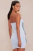 Berlin Floral Denim Mini Dress - Light Wash sold by Fashion Nova