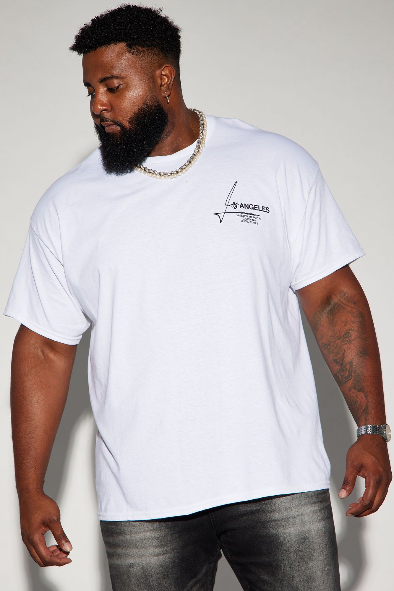 LA Signature Short Sleeve Tee - White sold by Fashion Nova product image thumbnail 3