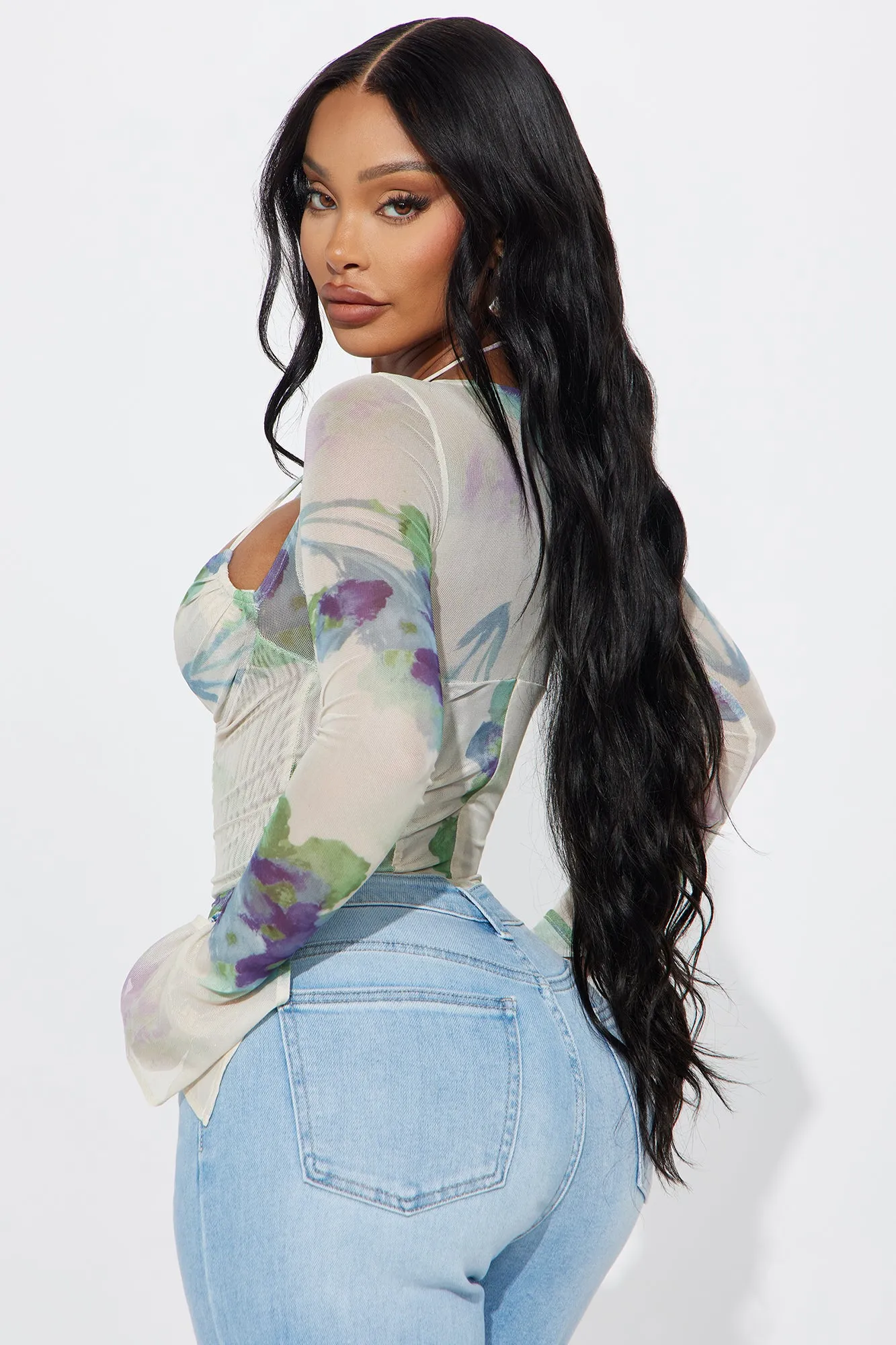 Feels Like Heaven Bodysuit - Natural/Combo sold by Fashion Nova product image thumbnail 4