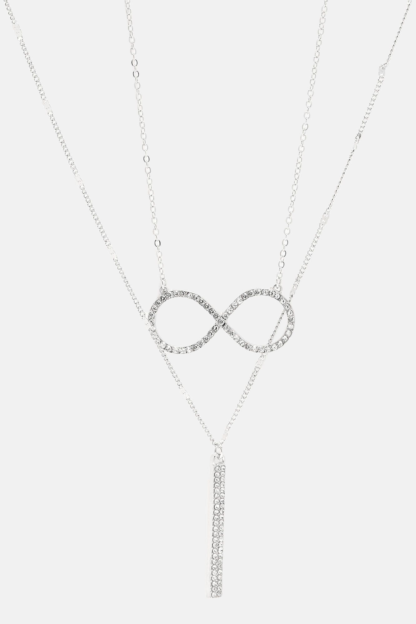 Infinity Layered Necklace - Silver sold by Fashion Nova product image thumbnail 3