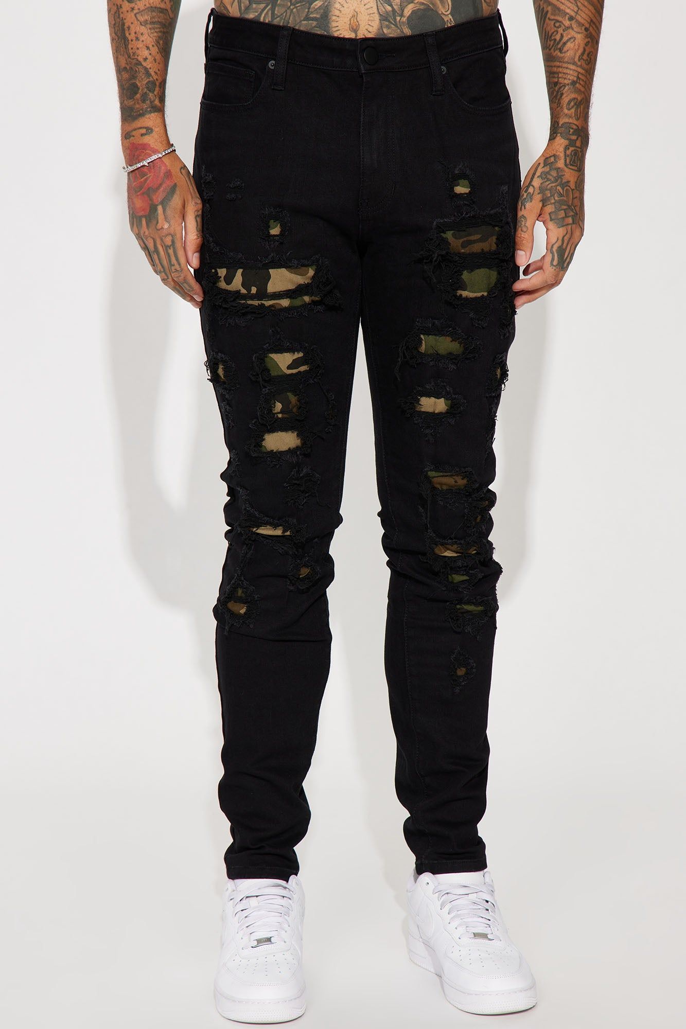 Fuel The Fire Stacked Skinny Jeans - Black sold by Fashion Nova product image thumbnail 5