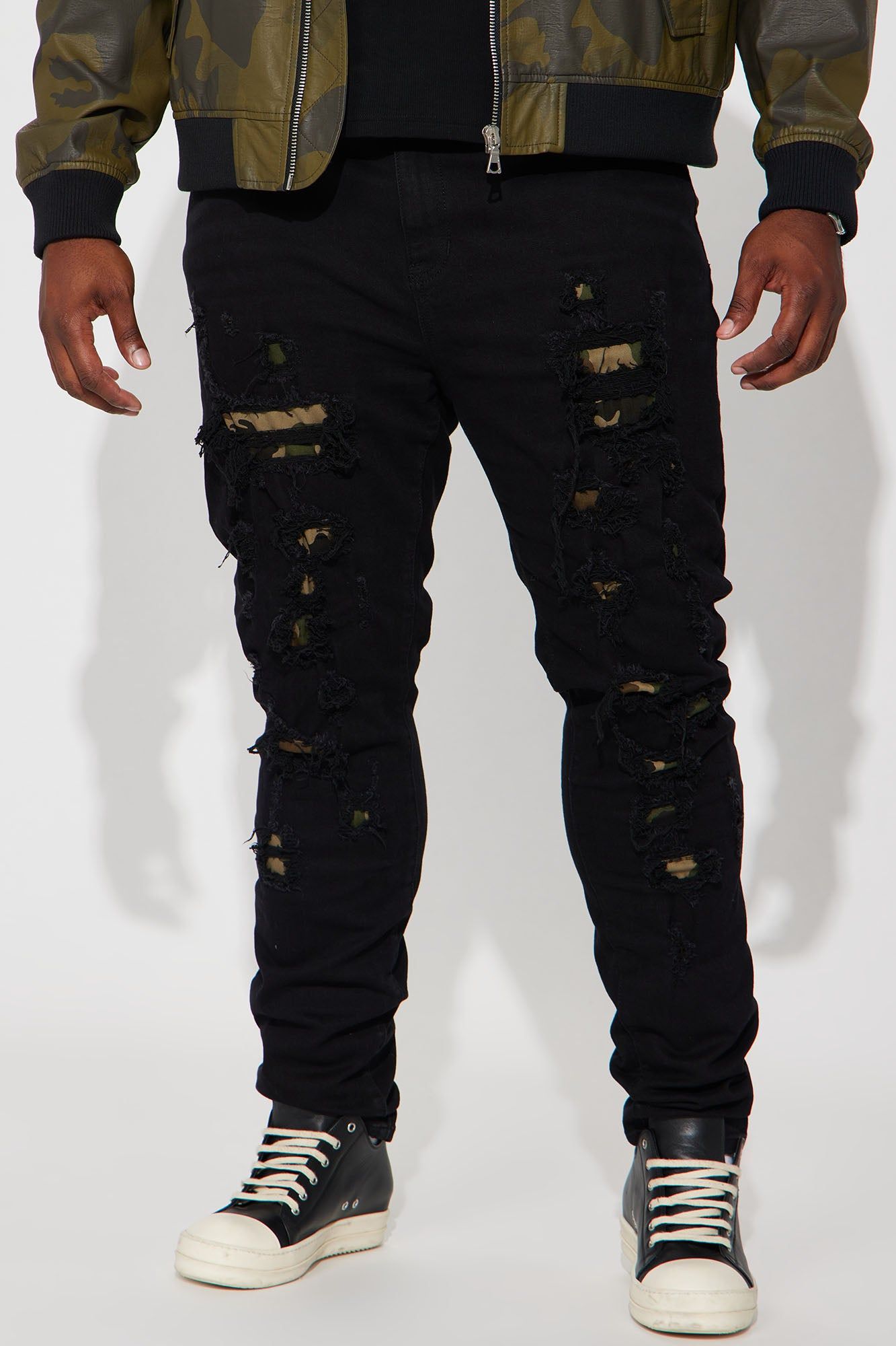 Fuel The Fire Stacked Skinny Jeans - Black sold by Fashion Nova product image thumbnail 2