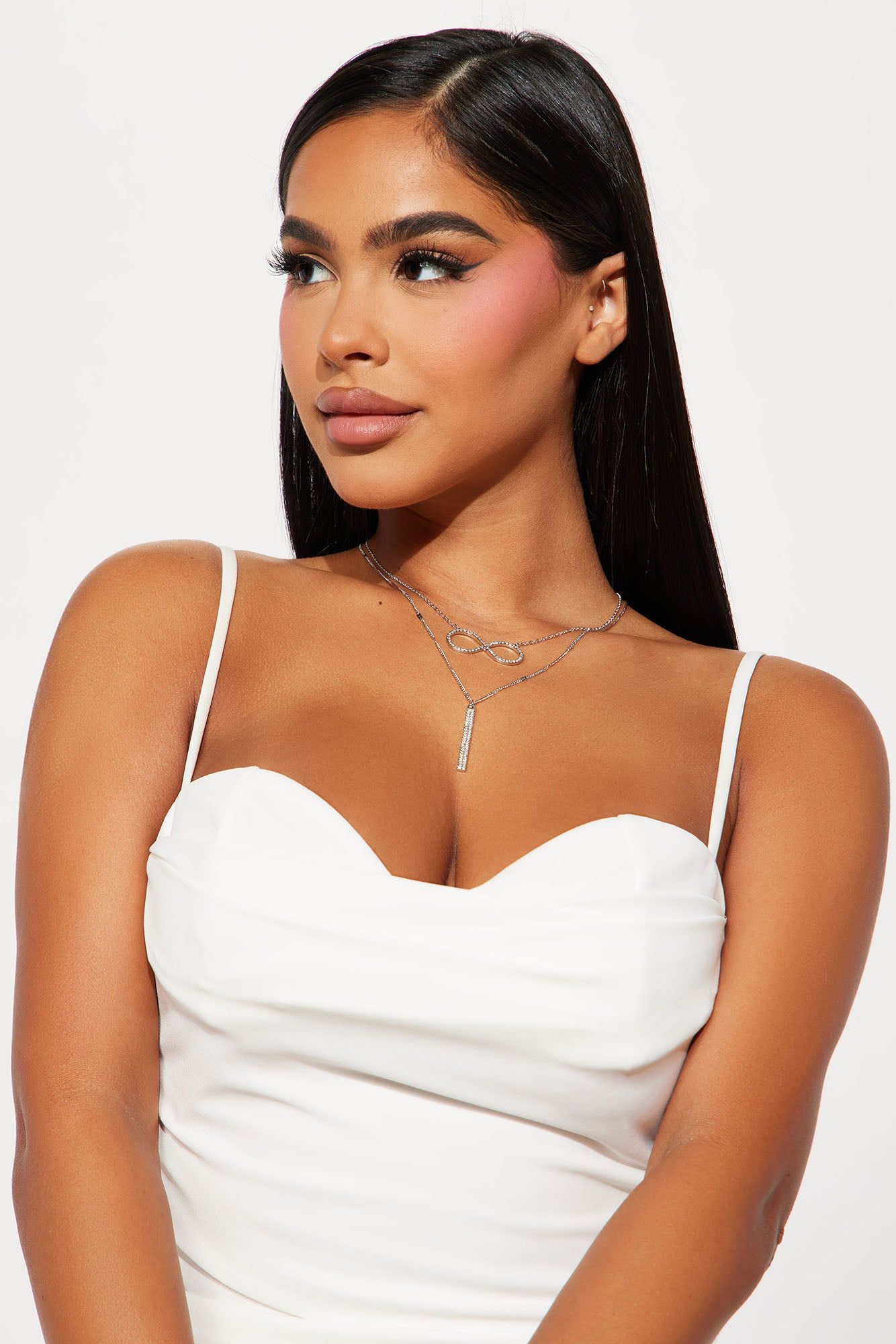 Infinity Layered Necklace - Silver sold by Fashion Nova product image thumbnail 2