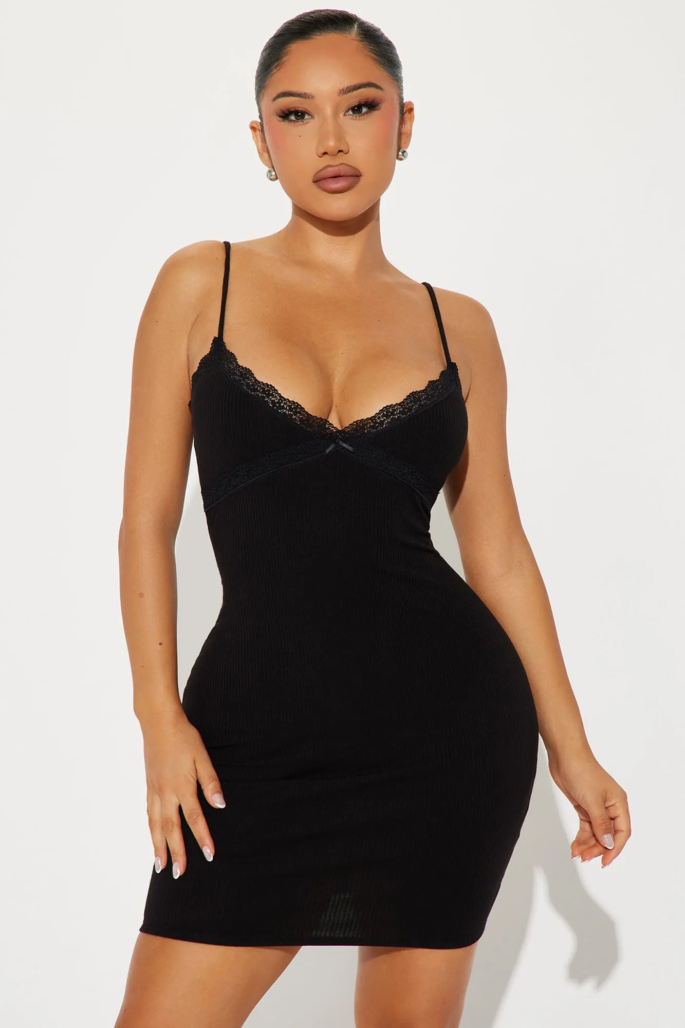 Forever Type Love Mini Dress - Black sold by Fashion Nova