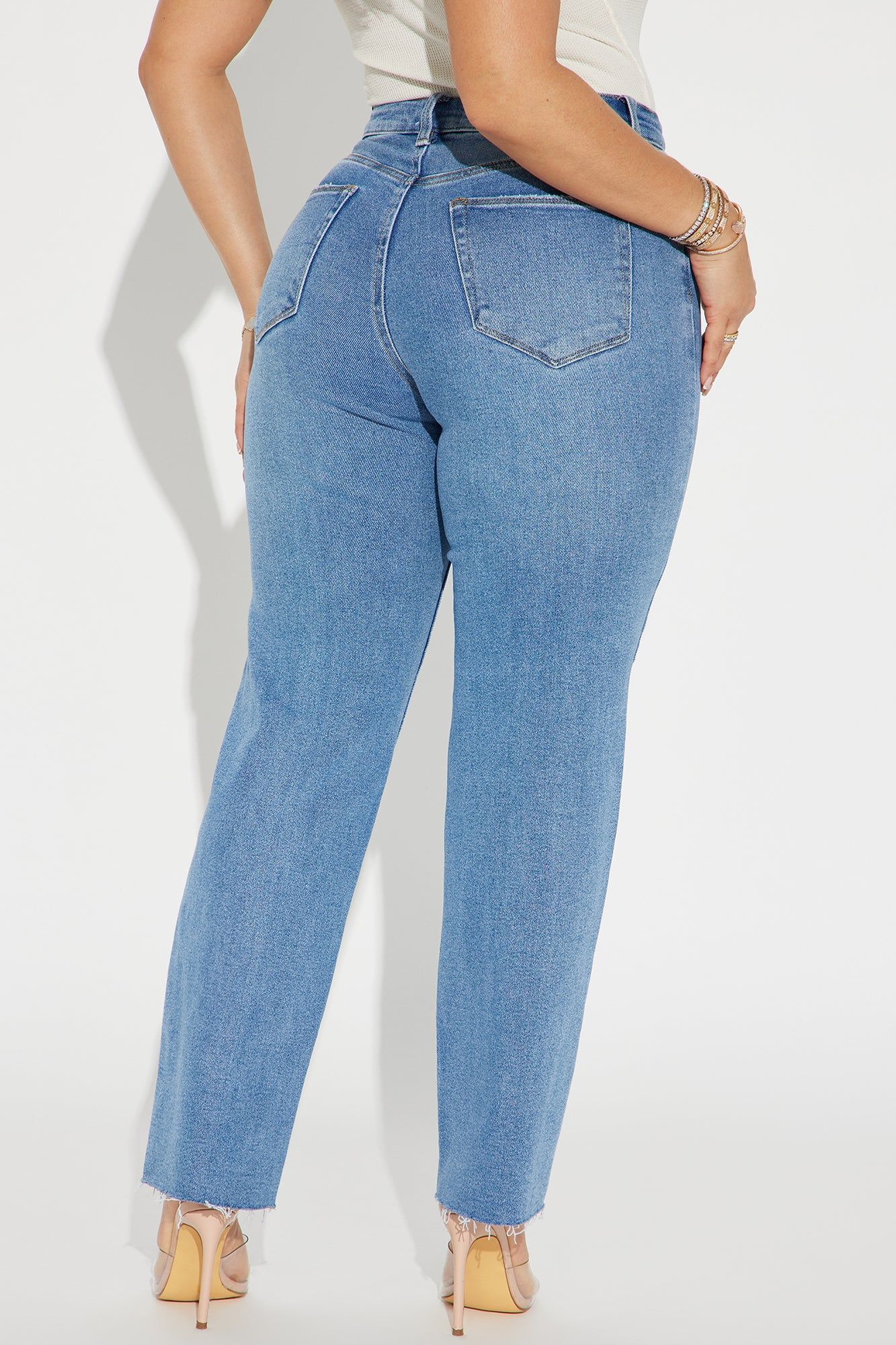 Got A Hold On You Stretch Straight Leg Jeans - Medium Wash sold by Fashion Nova product image thumbnail 3