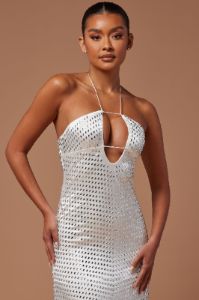 Jemina Embellished Maxi Dress - White sold by Fashion Nova