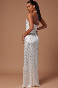 Jemina Embellished Maxi Dress - White sold by Fashion Nova