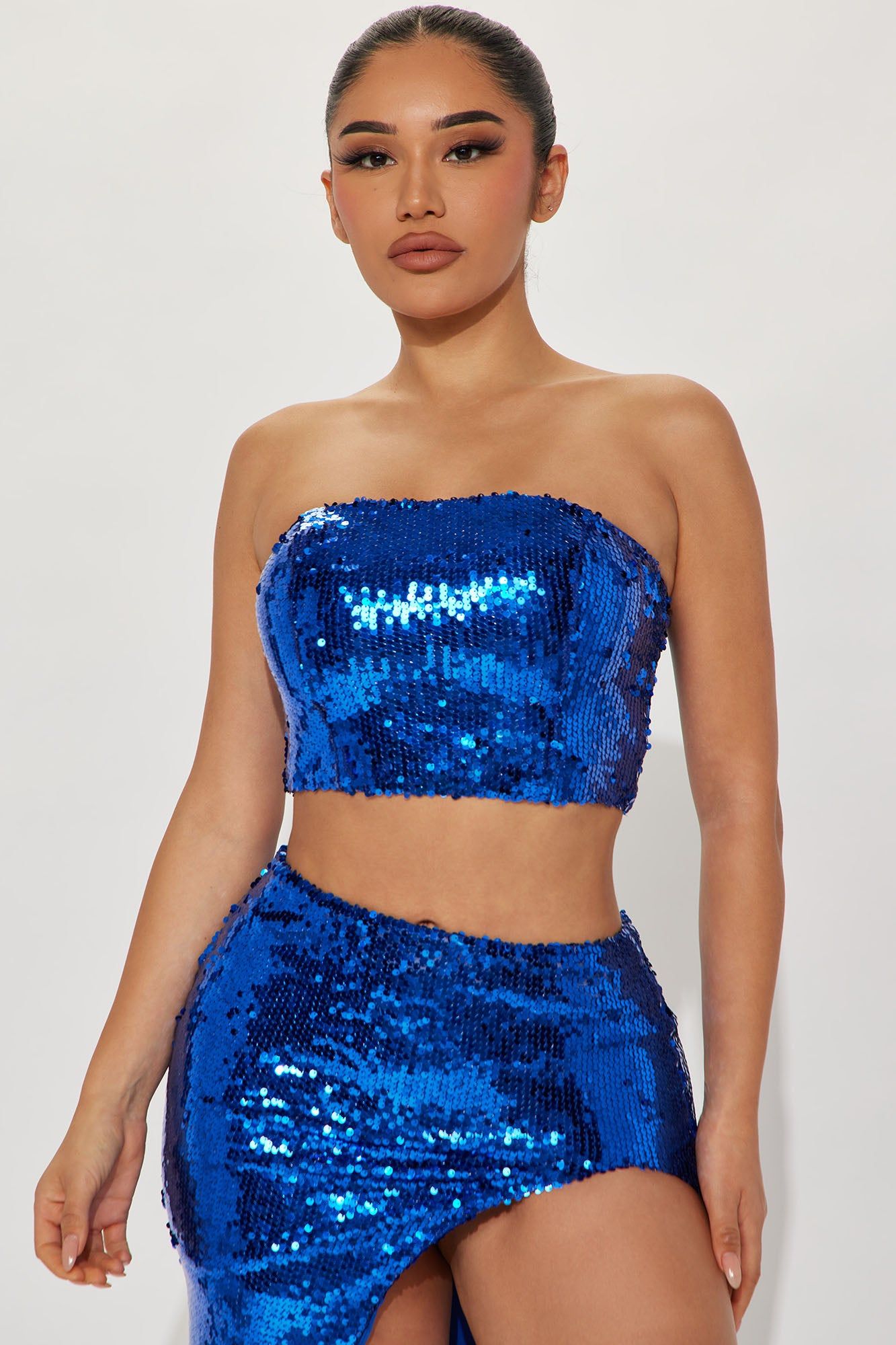 Give You More Sequin Skirt Set - Royal sold by Fashion Nova product image thumbnail 2