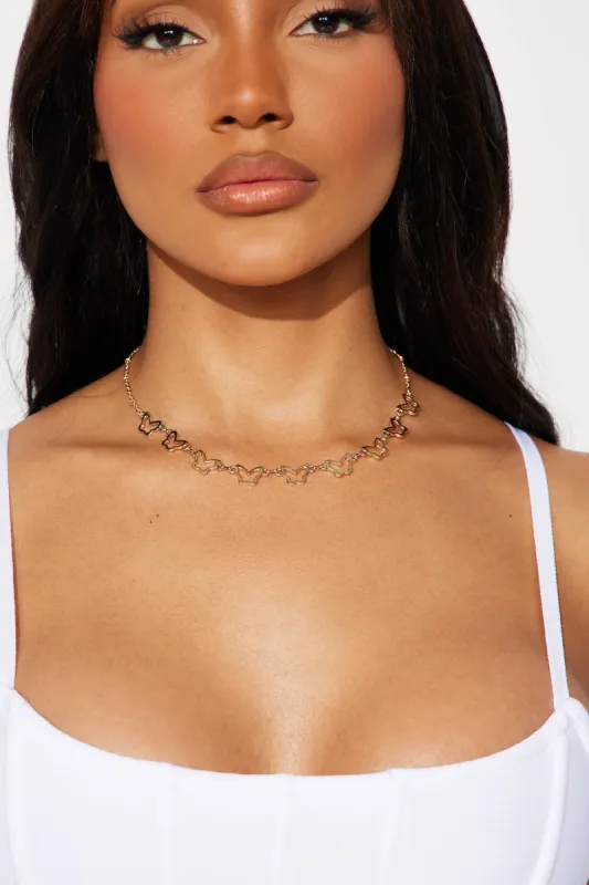Daydreamer Butterfly Necklace - Gold sold by Fashion Nova