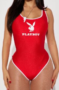 Playboy Beach Patrol Bunny 3 Piece Costume Set - Red sold by Fashion Nova