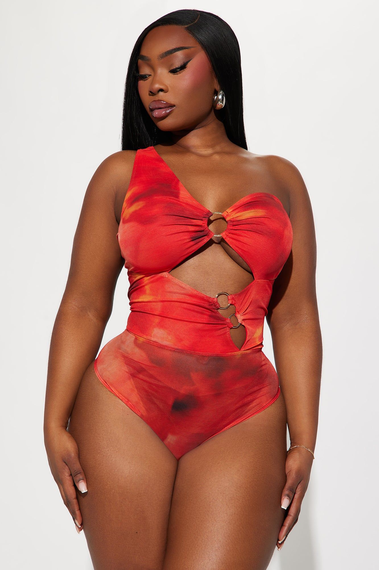 Electric Love Mesh Bodysuit - Orange/combo sold by Fashion Nova product image thumbnail 5