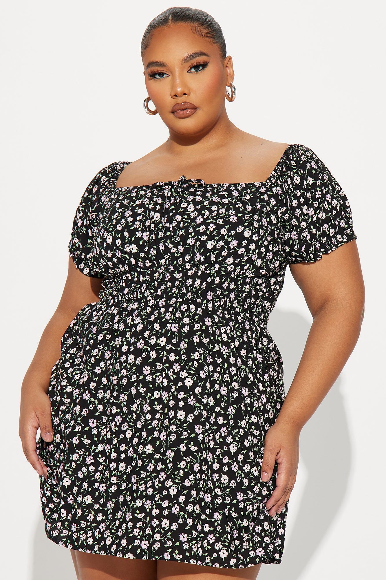 Sally Floral Mini Dress - Black/combo sold by Fashion Nova product image thumbnail 5