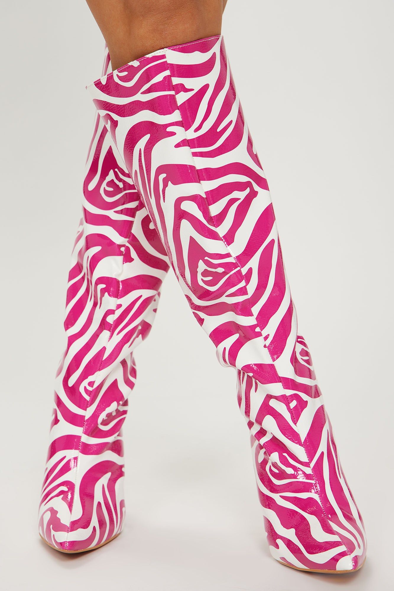 Touch Of Fierce Knee High Boots - Fuchsia sold by Fashion Nova product image thumbnail 2