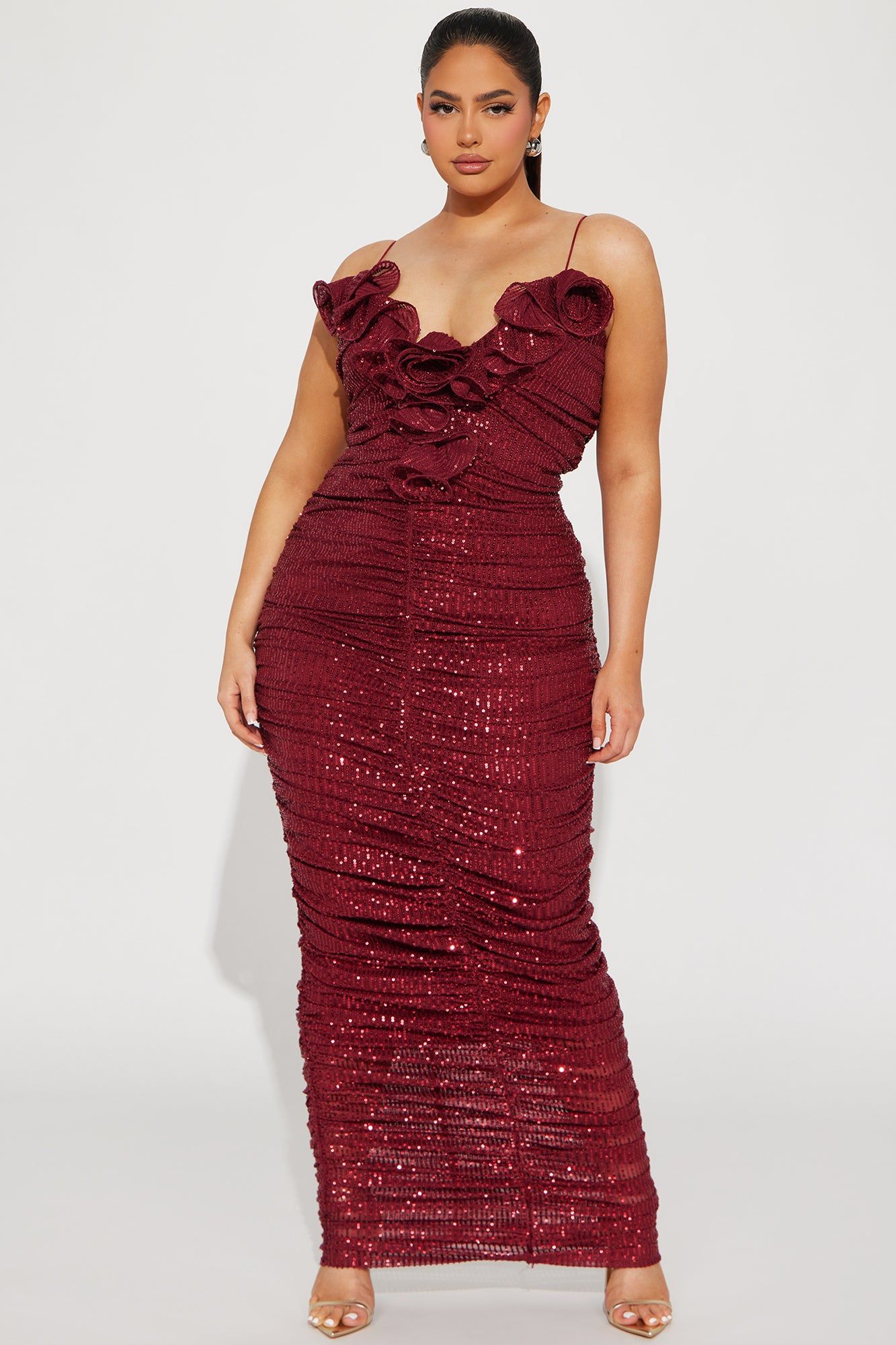 Chaya Sequin Maxi Dress - Wine sold by Fashion Nova product image thumbnail 5