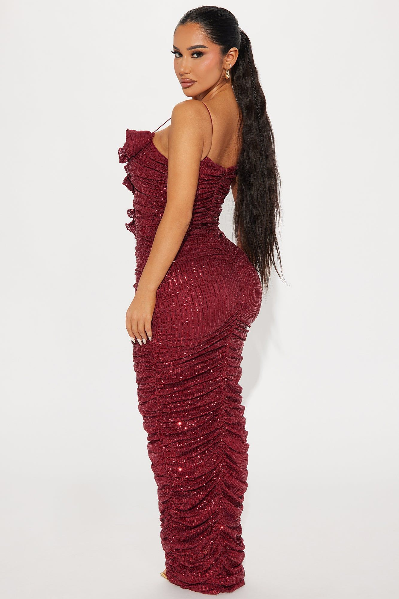 Chaya Sequin Maxi Dress - Wine sold by Fashion Nova product image thumbnail 4