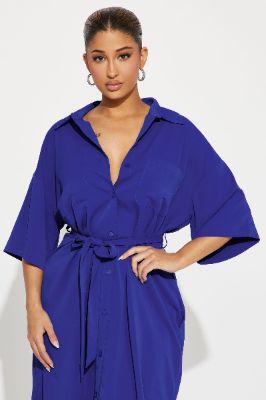 Leila Midi Dress - Royal sold by Fashion Nova
