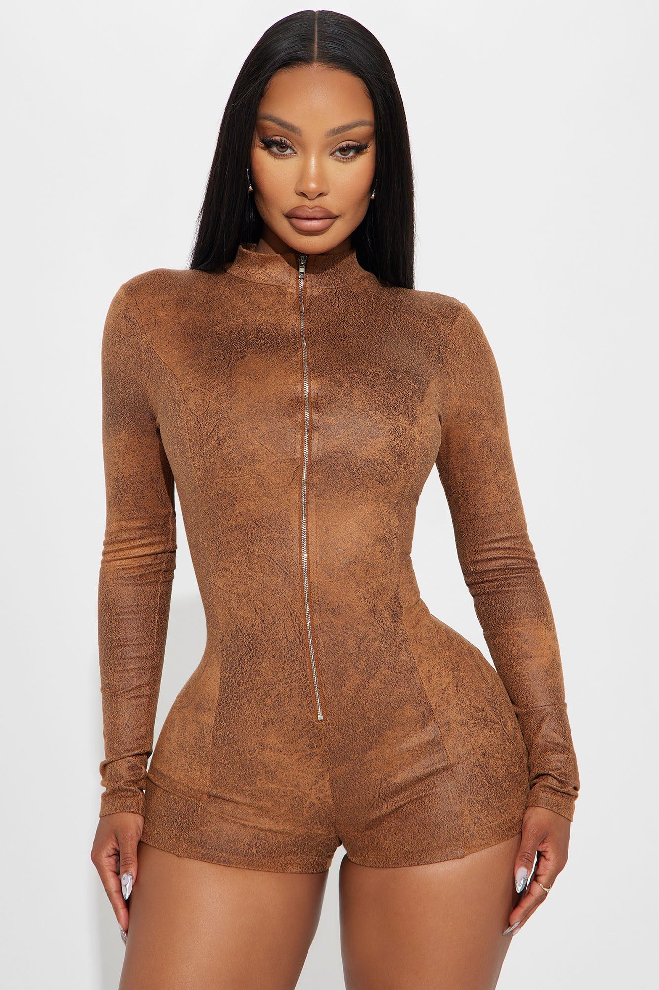 Show You A Good Thing Romper - Cognac sold by Fashion Nova product image thumbnail 2
