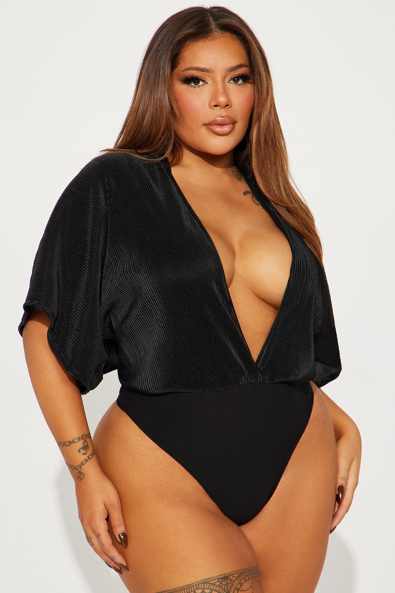 Mariah Plisse Bodysuit - Black sold by Fashion Nova product image thumbnail 5