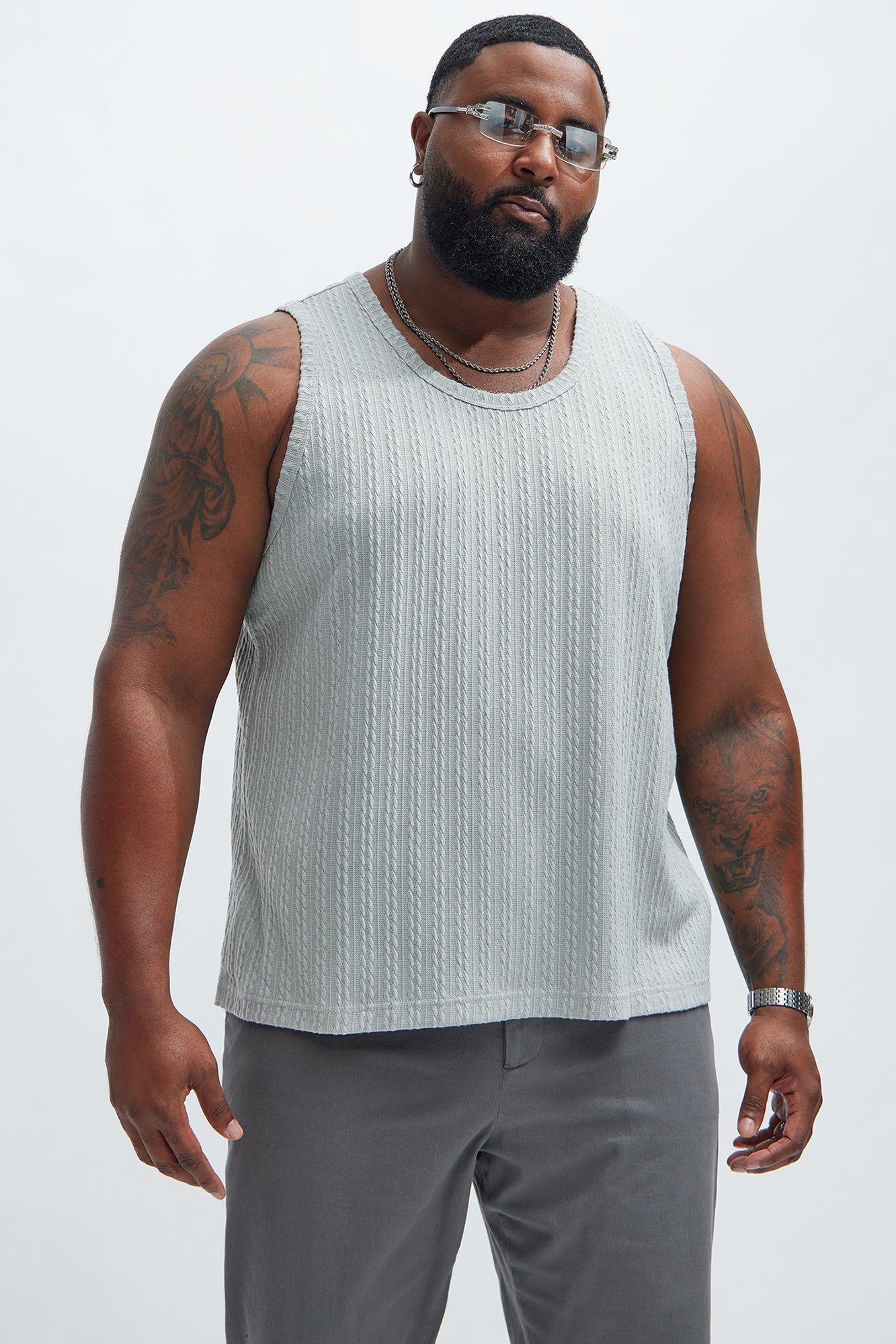 Kellen Textured Tank - Grey sold by Fashion Nova product image thumbnail 5