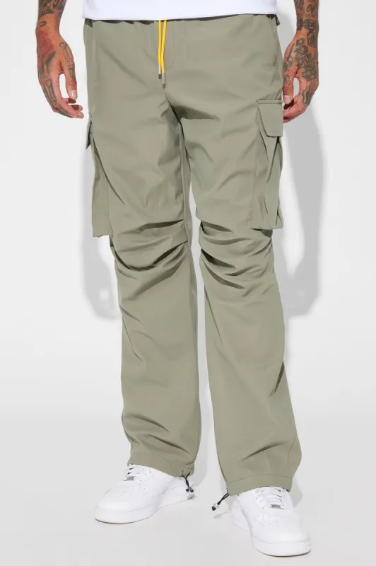 Fool For You Nylon Cargo Pants - Olive sold by Fashion Nova