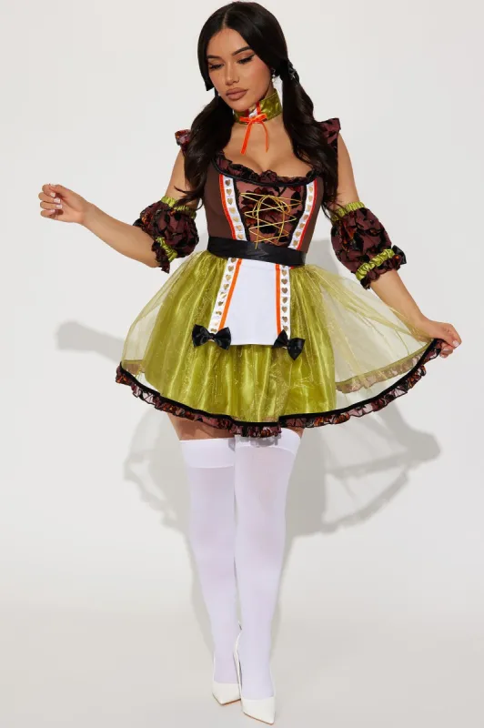 Octoberfest Hottie 5 Piece Costume Set - Brown/combo sold by Fashion Nova