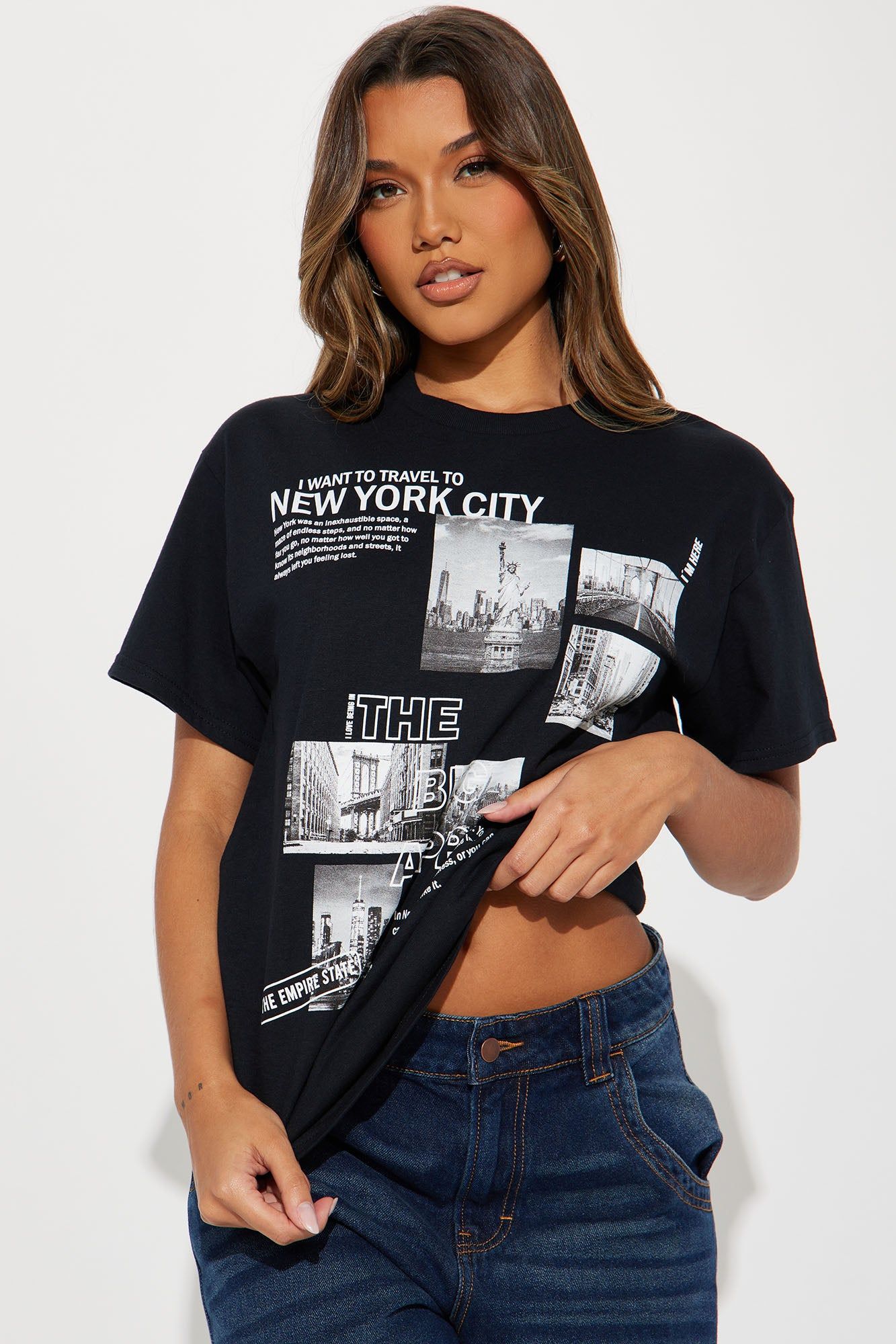 The Big Apple Graphic Tee - Black sold by Fashion Nova