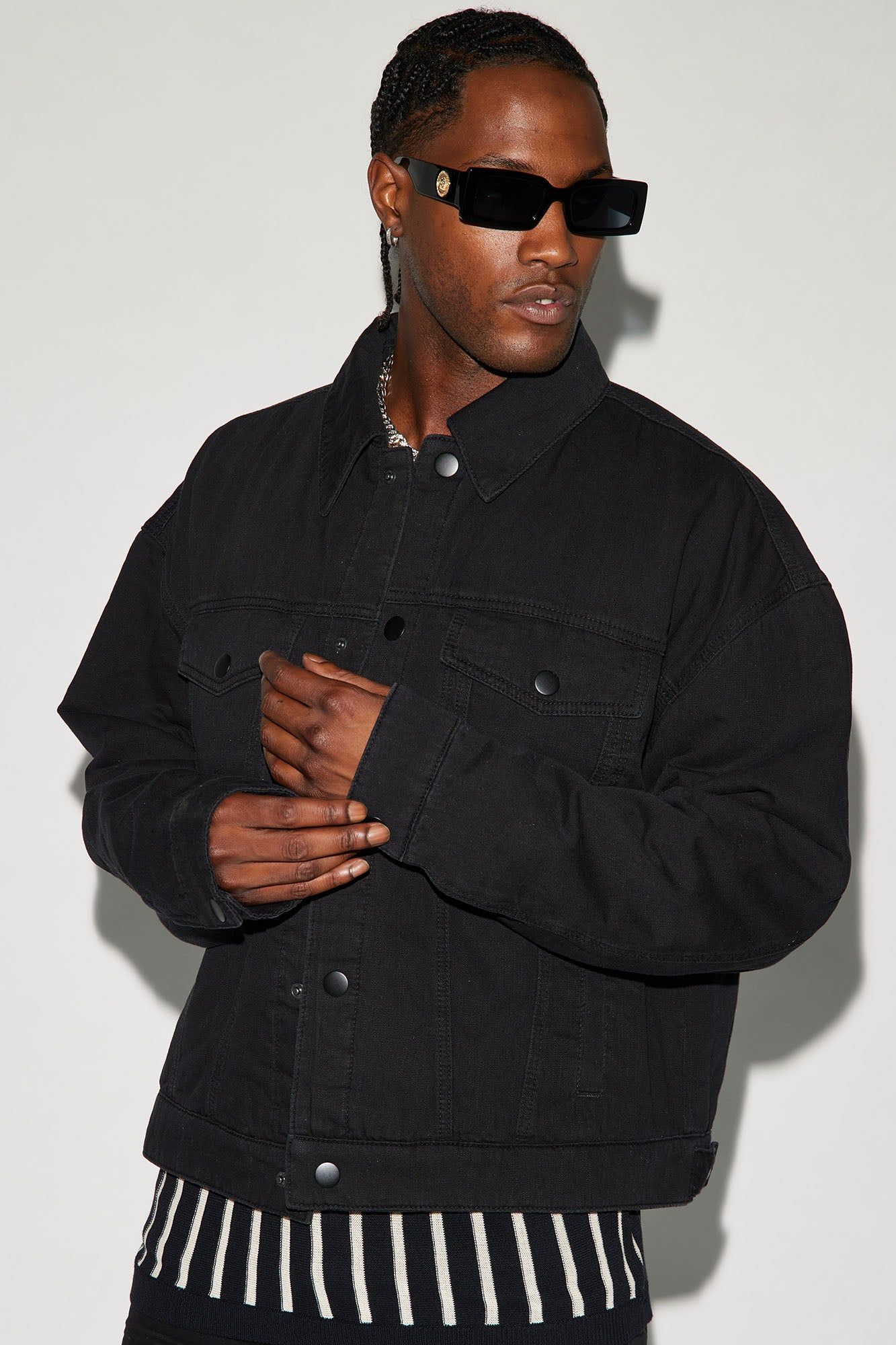 Proud Of Me Padded Denim Jacket - Black Wash sold by Fashion Nova