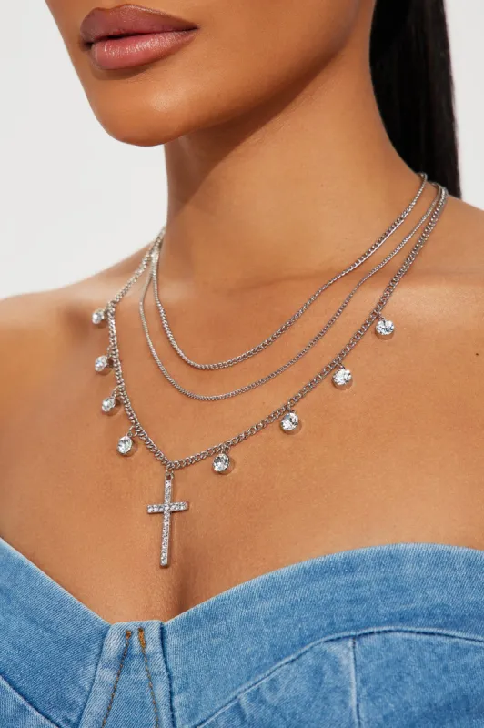 Heavenly Shine Necklace - Silver sold by Fashion Nova