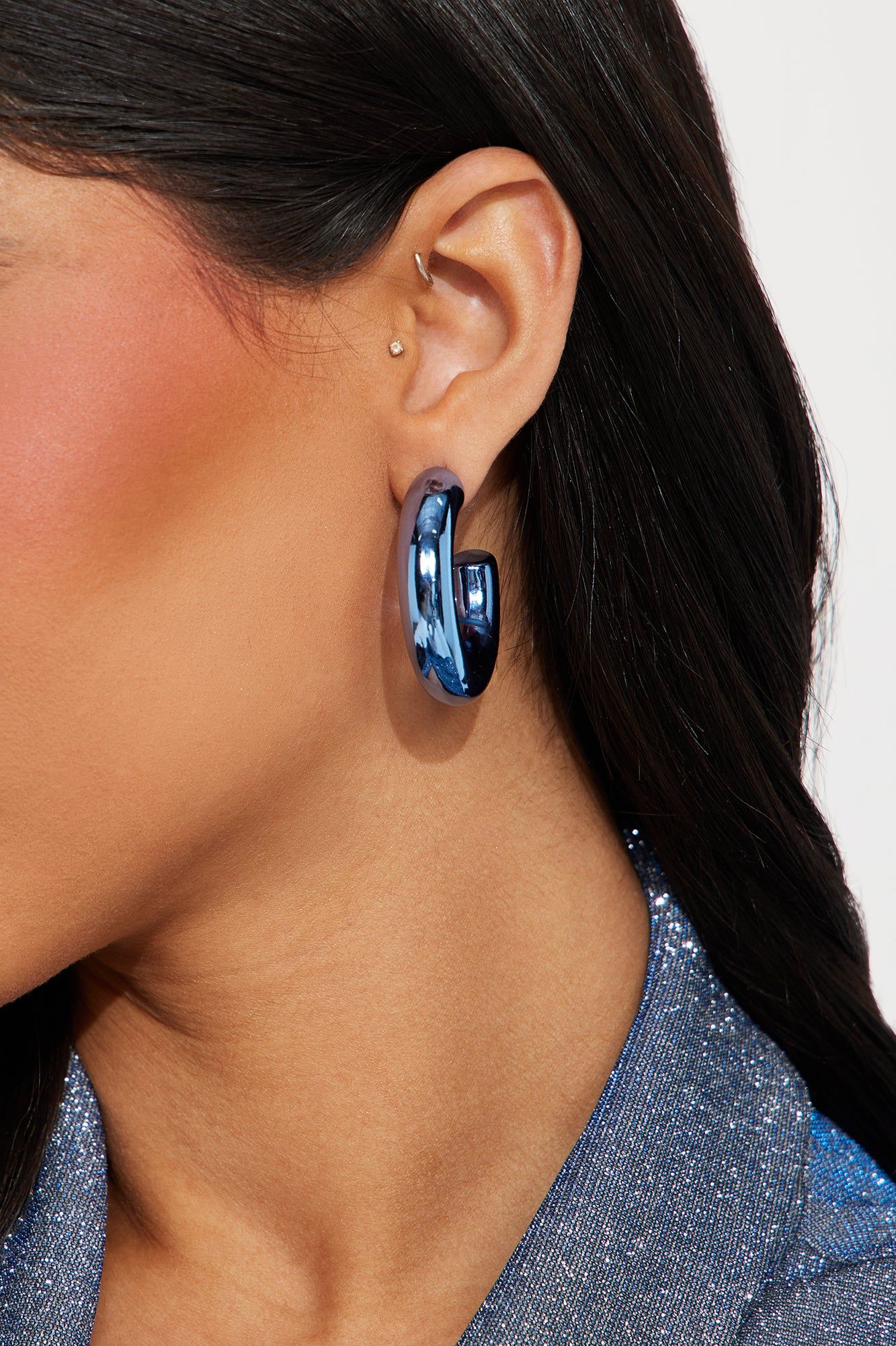 Midnight Hours Earrings - Blue sold by Fashion Nova