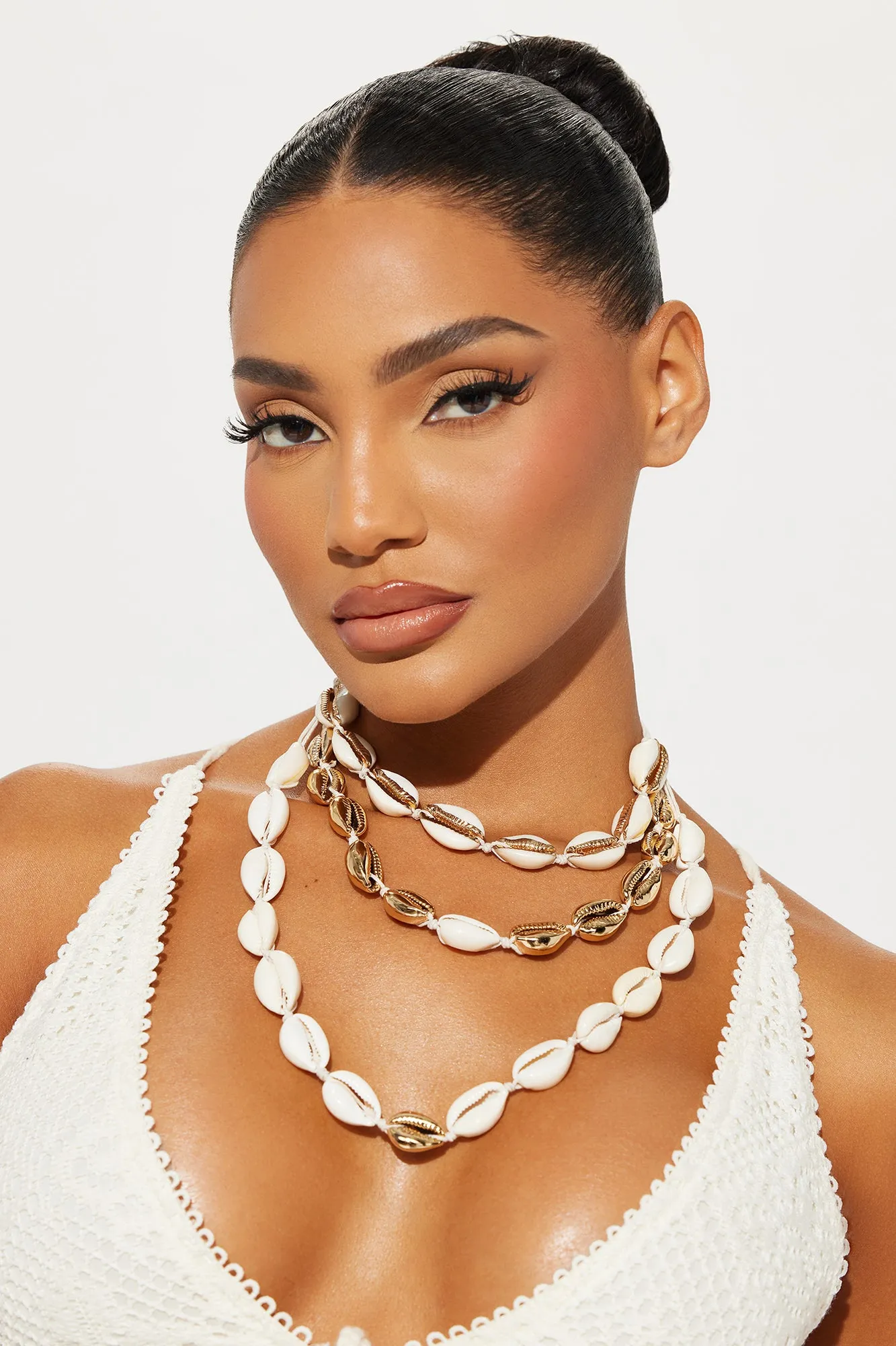 Island Living Layered Necklace - Ivory/combo sold by Fashion Nova product image thumbnail 2