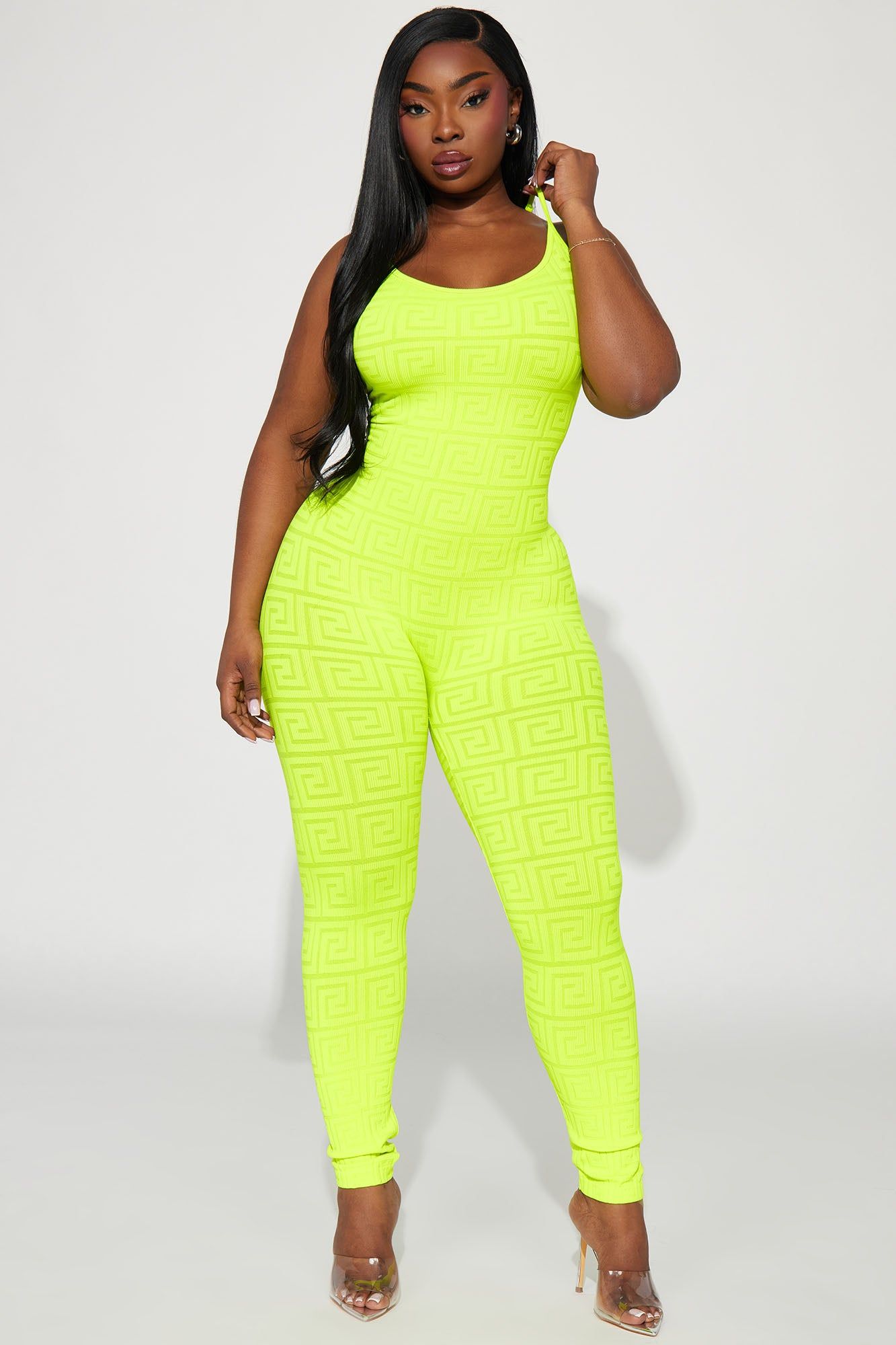 Luca Seamless Jumpsuit - Chartreuse sold by Fashion Nova product image thumbnail 4