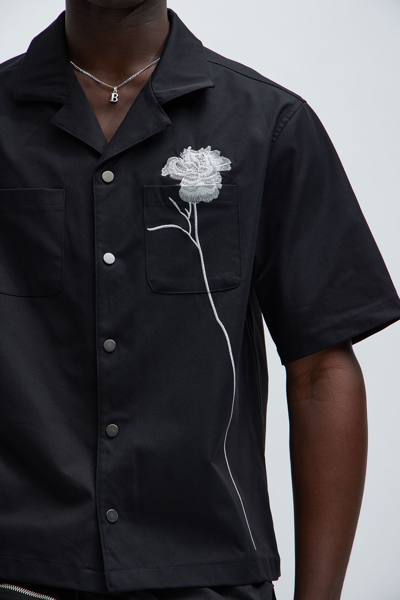 Jarrell Embroidered Shirt - Black sold by Fashion Nova product image thumbnail 3