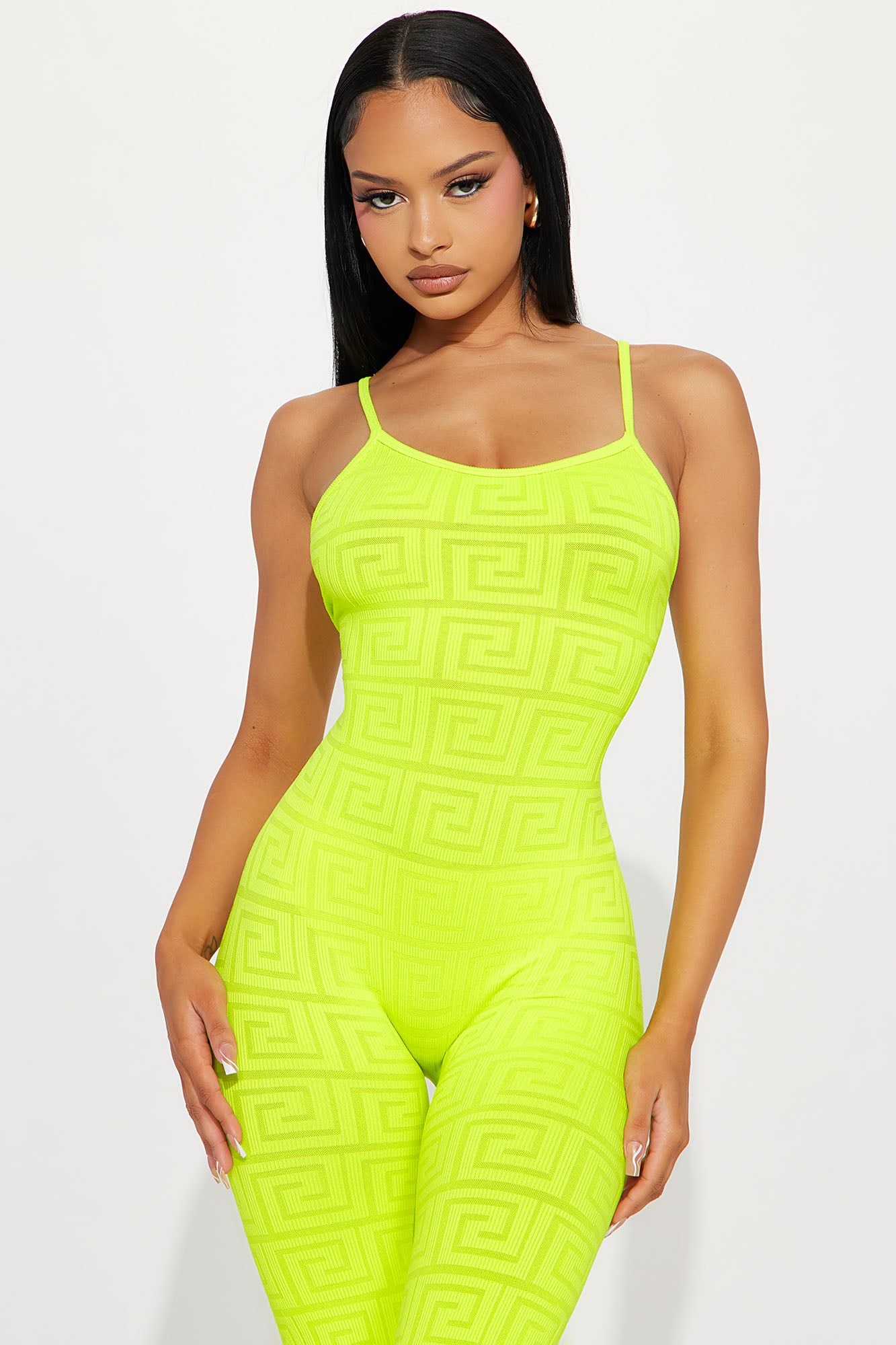 Luca Seamless Jumpsuit - Chartreuse sold by Fashion Nova product image thumbnail 2