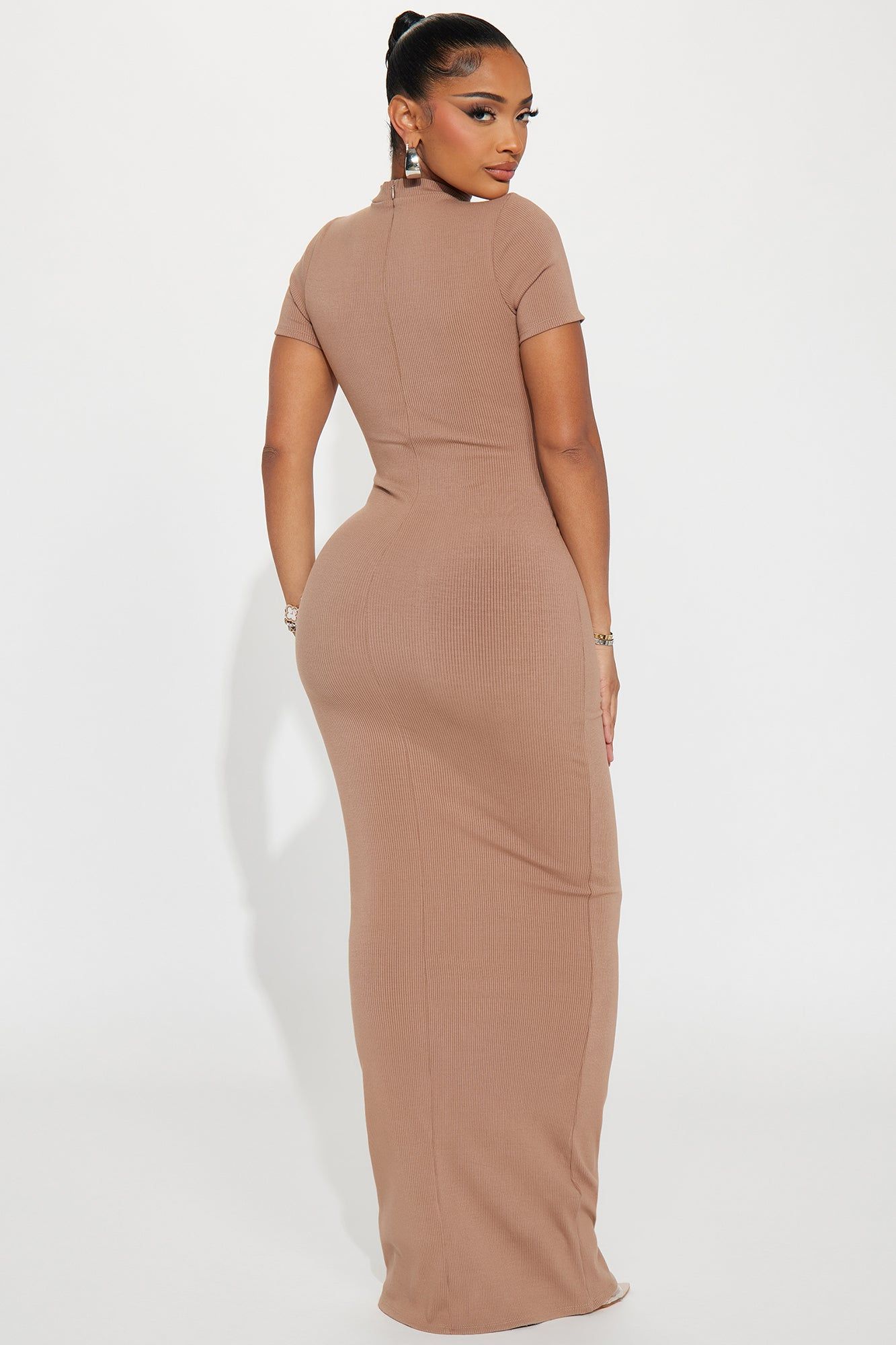 Cora Snatched Maxi Dress - Nude sold by Fashion Nova product image thumbnail 3