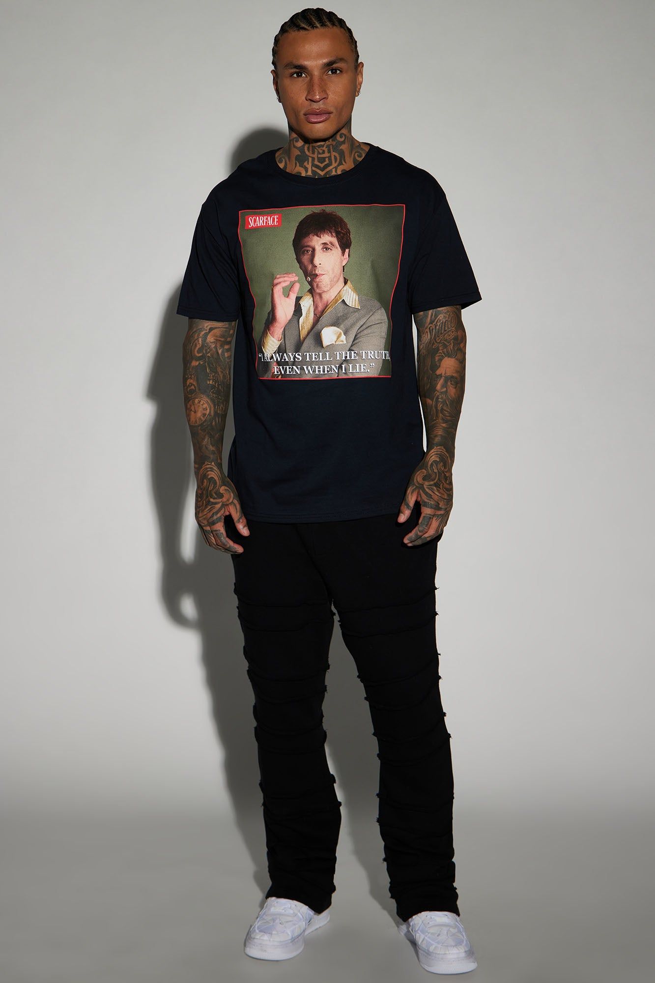 Scarface I Always Tell The Truth Short Sleeve Tee - Black sold by Fashion Nova product image thumbnail 2