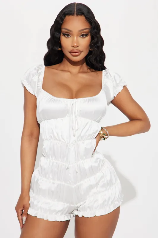 Hey Lolita Romper - Ivory sold by Fashion Nova