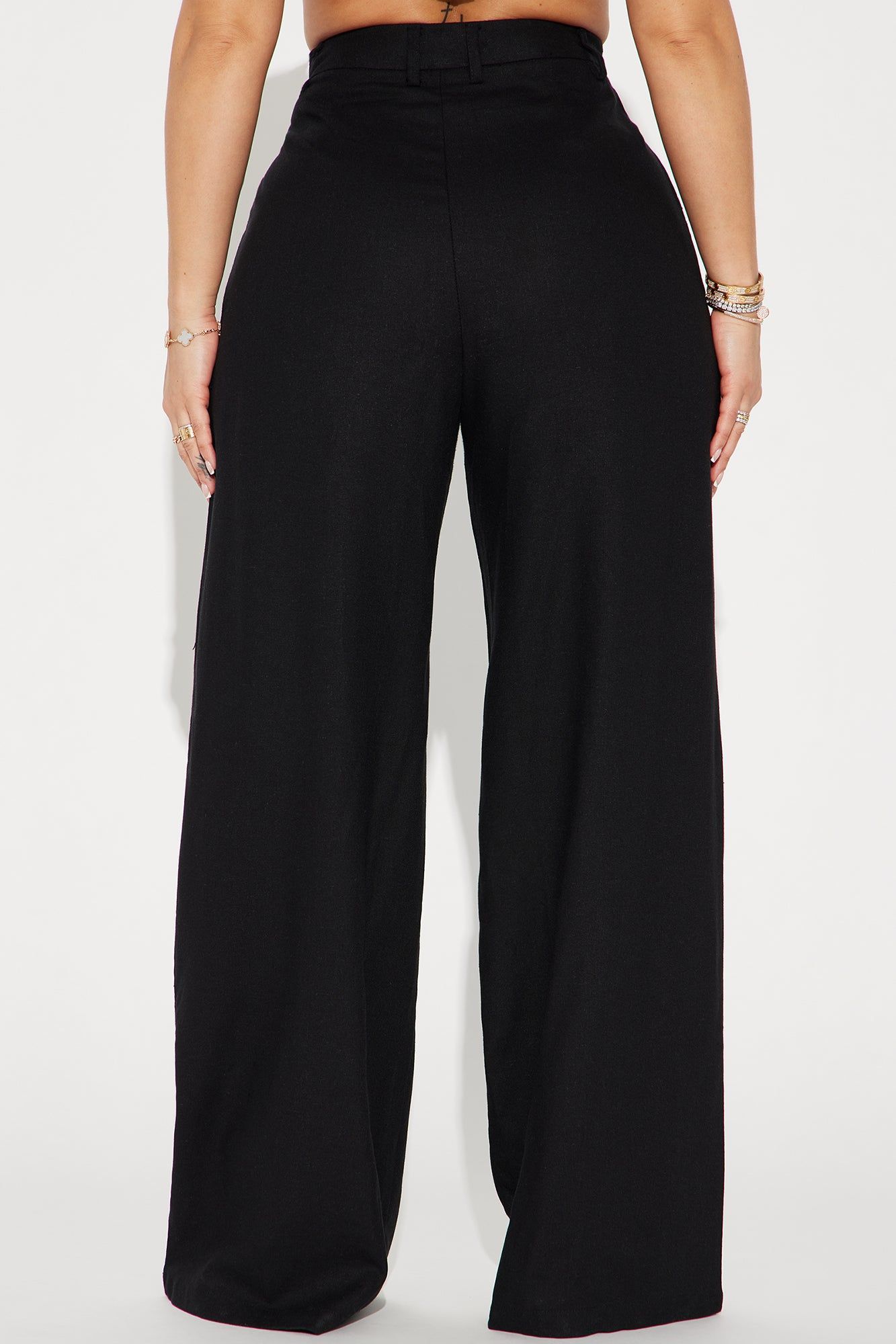 Office to Flight Linen Trouser - Black sold by Fashion Nova product image thumbnail 3