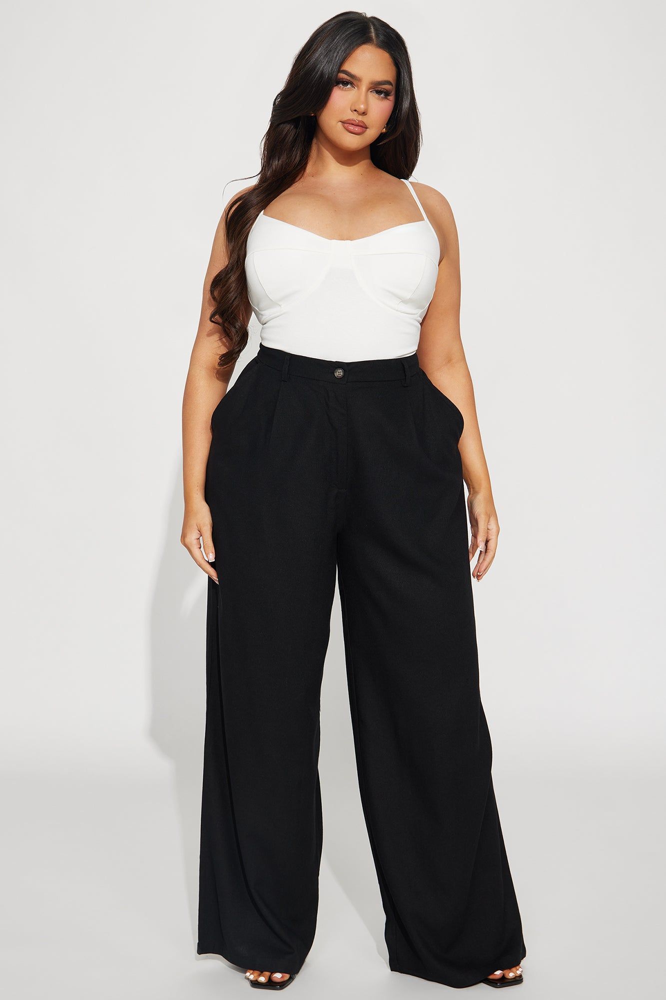 Office to Flight Linen Trouser - Black sold by Fashion Nova product image thumbnail 4