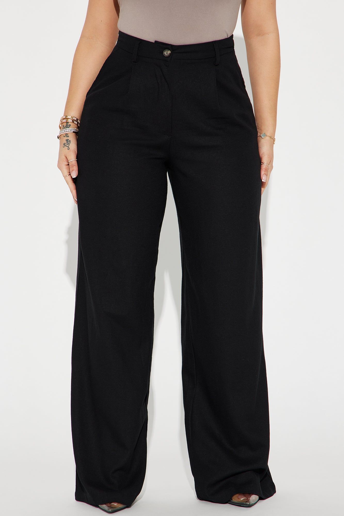 Office to Flight Linen Trouser - Black sold by Fashion Nova product image thumbnail 2