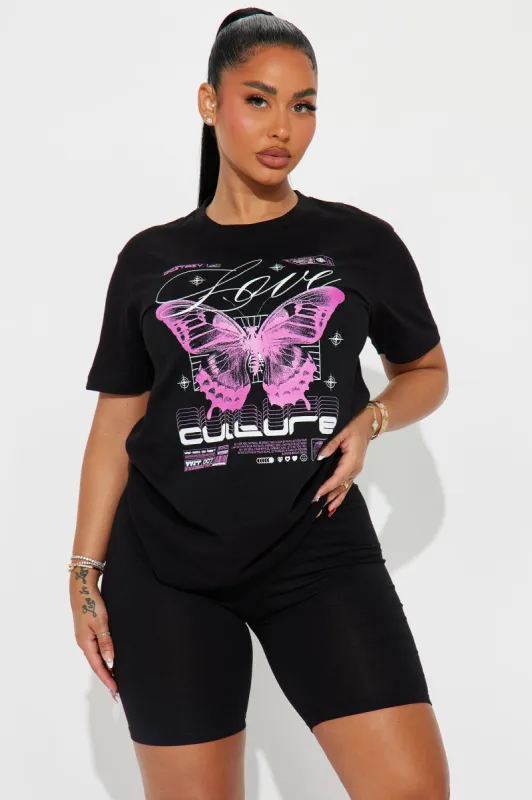 Love Culture Butterfly Tee - Black sold by Fashion Nova
